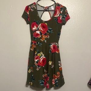 NoBo hunter green floral print Dress size S